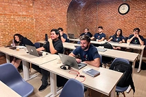 Spain Office employees working together