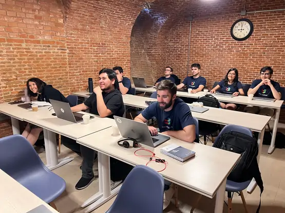 Spain Office employees working together