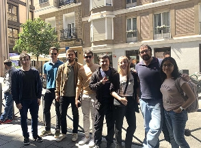 Spain Team hanging out after work